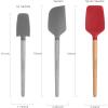 imageFarberware 5216385 Professional Heat Resistant Silicone Spatula with Wood HandleSafe for NonStick Cookware Set of 2 RedSpoon Spatula