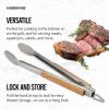 imageFarberware BBQ Acacia Wood Handled Tong 17Inch Stainless Steel