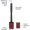 imageFarberware Barbecue Grill Brushes Set of 3 BlackLarge Grill Brush with Replacement Head