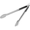 imageFarberware Barbeque Stainless Steel Tongs with Scalloped Edge 1575 Inch RedOne Handed Slide Locking Tong