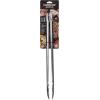 imageFarberware Barbeque Stainless Steel Tongs with Scalloped Edge 1575 Inch RedOne Handed Slide Locking Tong
