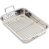 imageFarberware Classic Traditions Stainless Steel RoasterRoasting Pan with Rack 17 Inch x 1225 Inch