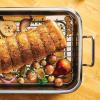 imageFarberware Classic Traditions Stainless Steel RoasterRoasting Pan with Rack 17 Inch x 1225 Inch