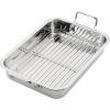 imageFarberware Classic Traditions Stainless Steel RoasterRoasting Pan with Rack 17 Inch x 1225 Inch