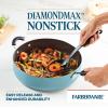 imageFarberware Cookstart DiamondMax Nonstick Frying PanSkillet Dishwasher Safe 12 Inch  AquaAqua