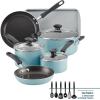 imageFarberware Cookstart DiamondMax Nonstick Frying PanSkillet Dishwasher Safe 12 Inch  AquaAqua