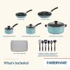 imageFarberware Cookstart DiamondMax Nonstick Frying PanSkillet Dishwasher Safe 12 Inch  AquaAqua