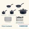 imageFarberware Cookstart DiamondMax Nonstick Frying PanSkillet Dishwasher Safe 12 Inch  AquaBlack
