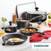 imageFarberware Cookstart DiamondMax Nonstick Frying PanSkillet Dishwasher Safe 12 Inch  AquaBlack