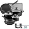 imageFarberware Cookstart DiamondMax Nonstick Frying PanSkillet Dishwasher Safe 12 Inch  AquaBlack