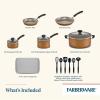 imageFarberware Cookstart DiamondMax Nonstick Frying PanSkillet Dishwasher Safe 12 Inch  AquaCopper