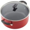 imageFarberware Cookstart DiamondMax Nonstick Frying PanSkillet Dishwasher Safe 12 Inch  AquaRed
