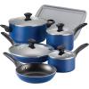 imageFarberware Dishwasher Safe Nonstick 15Piece Cookware Set AquaBlue
