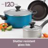 imageFarberware Dishwasher Safe Nonstick 15Piece Cookware Set AquaBlue
