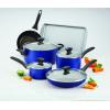 imageFarberware Dishwasher Safe Nonstick 15Piece Cookware Set AquaBlue
