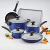 imageFarberware Dishwasher Safe Nonstick 15Piece Cookware Set AquaBlue