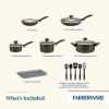imageFarberware Dishwasher Safe Nonstick 15Piece Cookware Set AquaPewter