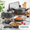 imageFarberware Dishwasher Safe Nonstick 15Piece Cookware Set AquaPewter