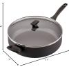 imageFarberware Dishwasher Safe Nonstick Jumbo CookerSaute Pan with Helper Handle  6 Quart BlackBlack