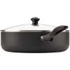 imageFarberware Dishwasher Safe Nonstick Jumbo CookerSaute Pan with Helper Handle  6 Quart BlackBlack