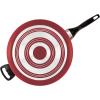 imageFarberware Dishwasher Safe Nonstick Jumbo CookerSaute Pan with Helper Handle  6 Quart BlackRed