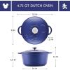 imageFarberware Disney Bon Voyage PreSeasoned Cast Iron Dutch OvenCasserole Pan with Lid Suitable for All Stovetops Including Induction 475 Quart BlueBlue