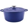 imageFarberware Disney Bon Voyage PreSeasoned Cast Iron Dutch OvenCasserole Pan with Lid Suitable for All Stovetops Including Induction 475 Quart BlueBlue