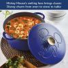 imageFarberware Disney Bon Voyage PreSeasoned Cast Iron Dutch OvenCasserole Pan with Lid Suitable for All Stovetops Including Induction 475 Quart BlueBlue