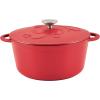 imageFarberware Disney Bon Voyage PreSeasoned Cast Iron Dutch OvenCasserole Pan with Lid Suitable for All Stovetops Including Induction 475 Quart BlueRed