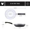 imageFarberware Disney Monochrome Ceramic Cookware Nonstick Saute Pan with Lid and Helper Handle Dishwasher Safe 45 Quart  BlackSkillet 8 Inch