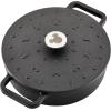 imageFarberware Disney Monochrome Pre Seasoned Cast Iron Shallow Casserole Pan with Lid 3 Quart  Black