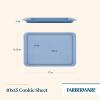 imageFarberware Easy Solutions Nonstick Bakeware Cookie PanBaking Sheet with Drop Zones and Portion Marks 11 Inch x 17 Inch  BlueBlue