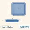 imageFarberware Easy Solutions Nonstick Bakeware Square CakeCookie Pan 9 Inch with Portion Marks  BlueCake Pan 9  Square