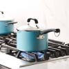 imageFarberware EcoAdvantage Ceramic Nonstick CookwarePots and Pans Set 13 Piece  GrayAqua