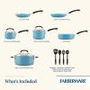 imageFarberware EcoAdvantage Ceramic Nonstick CookwarePots and Pans Set 13 Piece  GrayAqua