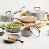 imageFarberware EcoAdvantage Ceramic Nonstick CookwarePots and Pans Set 13 Piece  GrayGray