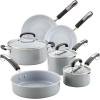 imageFarberware EcoAdvantage Ceramic Nonstick CookwarePots and Pans Set 13 Piece  GrayGray