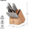 imageFarberware Edgekeeper 16Piece Stainless Steel Knife Block Set with Built in Knife Sharpener High CarbonStainless Steel Kitchen Knives RazorSharp Knife Set BlackNatural