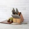 imageFarberware Edgekeeper 16Piece Stainless Steel Knife Block Set with Built in Knife Sharpener High CarbonStainless Steel Kitchen Knives RazorSharp Knife Set BlackNatural