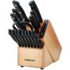 imageFarberware Edgekeeper 16Piece Stainless Steel Knife Block Set with Built in Knife Sharpener High CarbonStainless Steel Kitchen Knives RazorSharp Knife Set BlackBlack