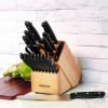 imageFarberware Edgekeeper 16Piece Stainless Steel Knife Block Set with Built in Knife Sharpener High CarbonStainless Steel Kitchen Knives RazorSharp Knife Set BlackBlack