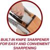 imageFarberware Edgekeeper 16Piece Stainless Steel Knife Block Set with Built in Knife Sharpener High CarbonStainless Steel Kitchen Knives RazorSharp Knife Set BlackNatural