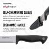 imageFarberware Edgekeeper 8Inch Slicing Knife with SelfSharpening Blade Cover High CarbonStainless Steel Kitchen Knife with Ergonomic Handle RazorSharp Knife BlackBlackGray