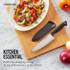 imageFarberware Edgekeeper 8Inch Slicing Knife with SelfSharpening Blade Cover High CarbonStainless Steel Kitchen Knife with Ergonomic Handle RazorSharp Knife BlackBlackGray