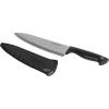 imageFarberware Edgekeeper 8Inch Slicing Knife with SelfSharpening Blade Cover High CarbonStainless Steel Kitchen Knife with Ergonomic Handle RazorSharp Knife BlackBlackGray