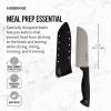 imageFarberware Edgekeeper 8Inch Slicing Knife with SelfSharpening Blade Cover High CarbonStainless Steel Kitchen Knife with Ergonomic Handle RazorSharp Knife BlackBlackGray
