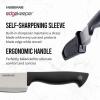 imageFarberware Edgekeeper 8Inch Slicing Knife with SelfSharpening Blade Cover High CarbonStainless Steel Kitchen Knife with Ergonomic Handle RazorSharp Knife BlackBlackGray