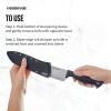 imageFarberware Edgekeeper 8Inch Slicing Knife with SelfSharpening Blade Cover High CarbonStainless Steel Kitchen Knife with Ergonomic Handle RazorSharp Knife BlackBlackGray