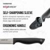 imageFarberware Edgekeeper 8Inch Slicing Knife with SelfSharpening Blade Cover High CarbonStainless Steel Kitchen Knife with Ergonomic Handle RazorSharp Knife BlackBlackGray
