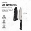 imageFarberware Edgekeeper 8Inch Slicing Knife with SelfSharpening Blade Cover High CarbonStainless Steel Kitchen Knife with Ergonomic Handle RazorSharp Knife BlackBlackGray